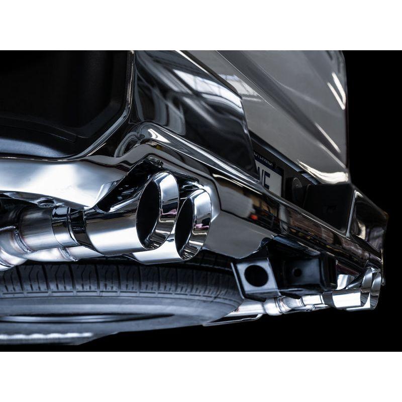 AWE Tuning 4th Gen GM 1500 5.3L 0FG Catback Split Rear Exit (w/ Bumper Cutouts) - Quad Chrome Tips - NP Motorsports