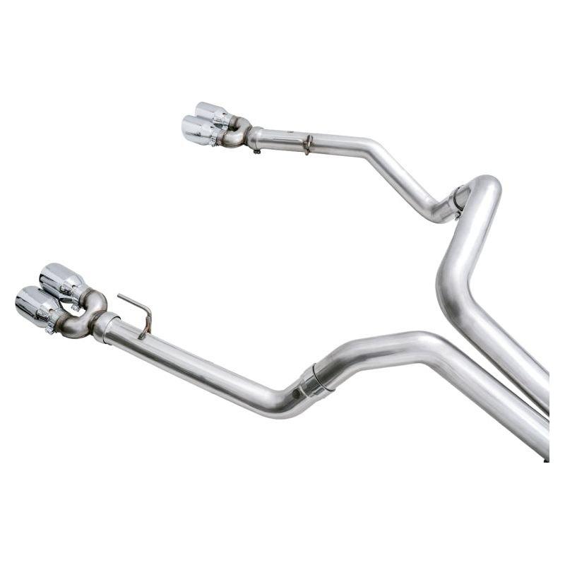 AWE Tuning 4th Gen GM 1500 6.2L 0FG Catback Split Rear Exit (w/ Bumper Cutouts) - Quad Chrome Tips - NP Motorsports