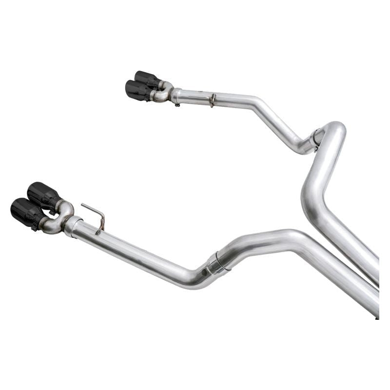 AWE Tuning 4th Gen GM 1500 6.2L 0FG Catback Split Rear Exit (w/ Bumper Cutouts) - Quad Diamond Tips - NP Motorsports