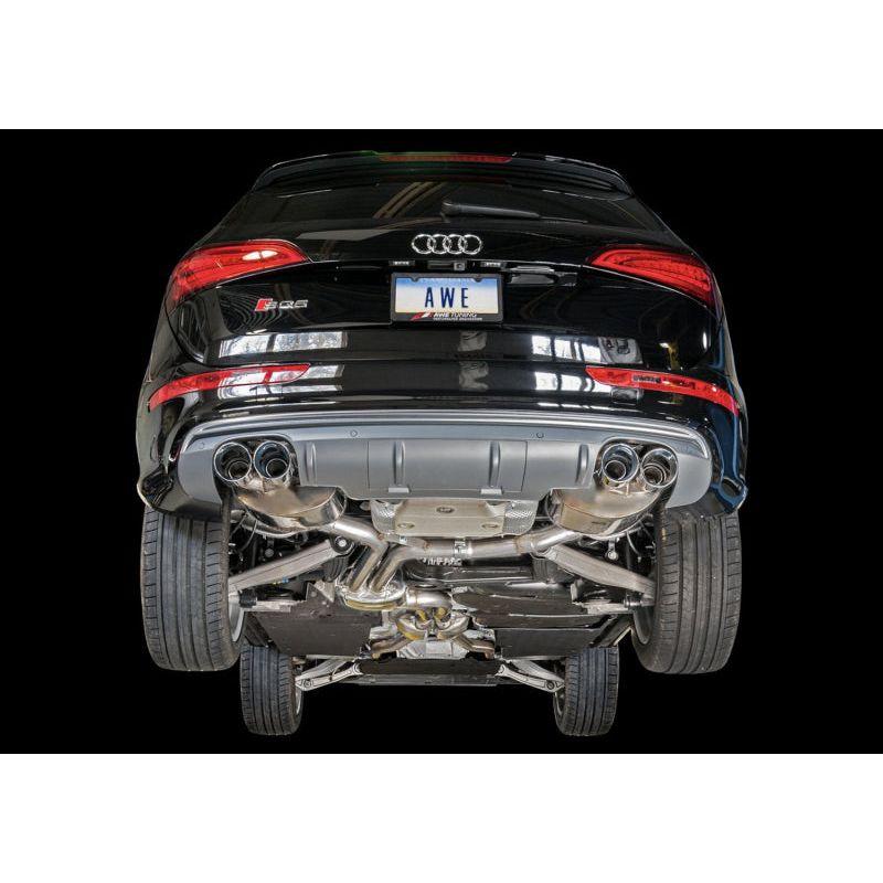 AWE Tuning Audi 8R SQ5 Touring Edition Exhaust - Quad Outlet Chrome Silver Tips - NP Motorsports