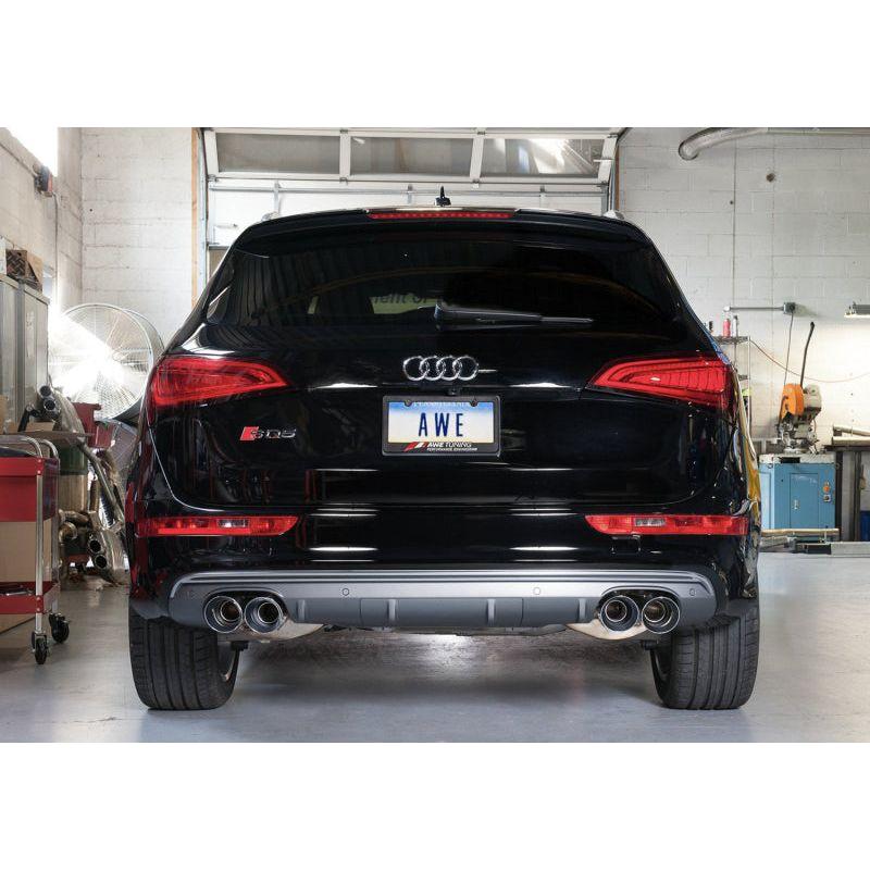 AWE Tuning Audi 8R SQ5 Touring Edition Exhaust - Quad Outlet Diamond Black Tips - NP Motorsports