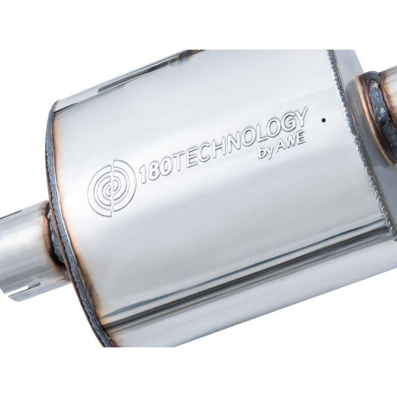 AWE Tuning Audi B9 A4 Touring Edition Exhaust Dual Outlet - Chrome Silver Tips (Includes DP) - NP Motorsports