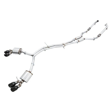 AWE Tuning Audi B9 S4 SwitchPath Exhaust - Non-Resonated (Black 102mm Tips) - NP Motorsports