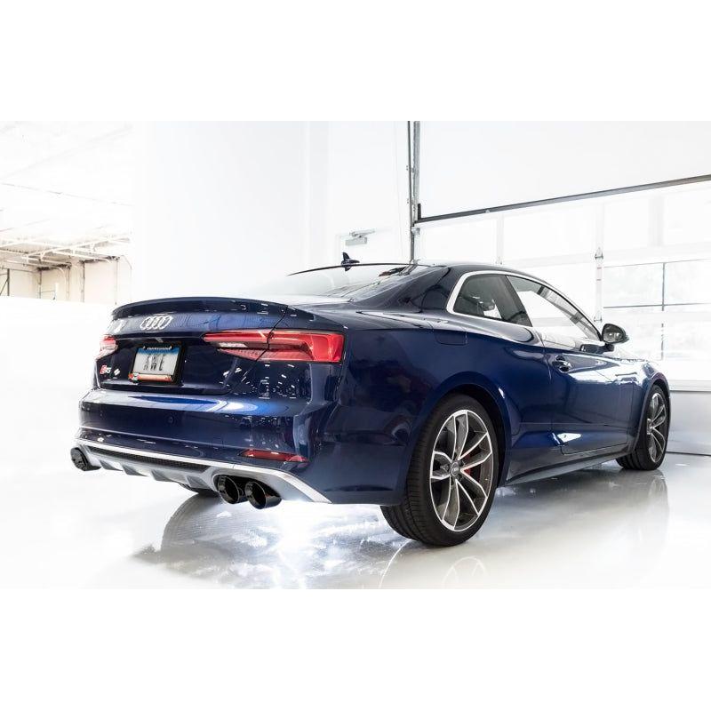 AWE Tuning Audi B9 S5 Coupe 3.0T Track Edition Exhaust - Diamond Black Tips (102mm) - NP Motorsports