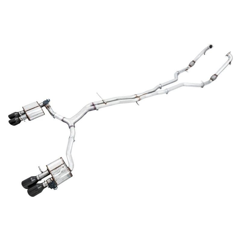 AWE Tuning Audi B9 S5 Sportback SwitchPath Exhaust - Non-Resonated (Black 102mm Tips) - NP Motorsports