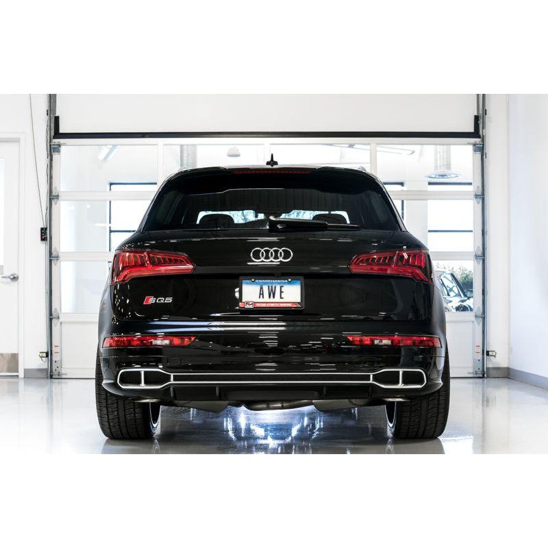 AWE Tuning Audi B9 SQ5 Non-Resonated Touring Edition Cat-Back Exhaust - No Tips (Turn Downs) - NP Motorsports