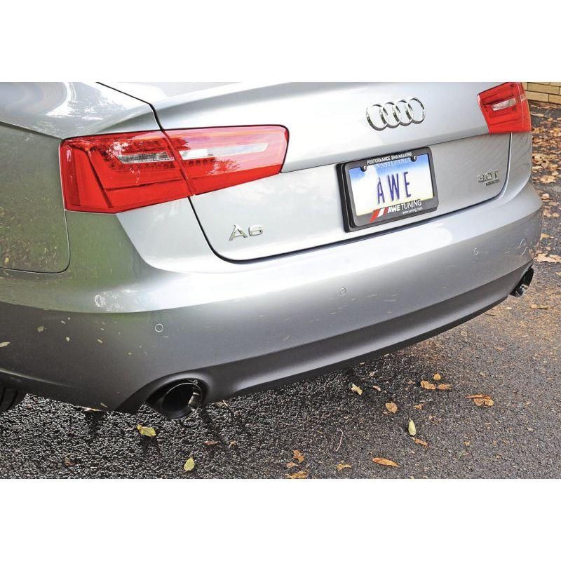 AWE Tuning Audi C7 A6 3.0T Touring Edition Exhaust - Dual Outlet Diamond Black Tips - NP Motorsports