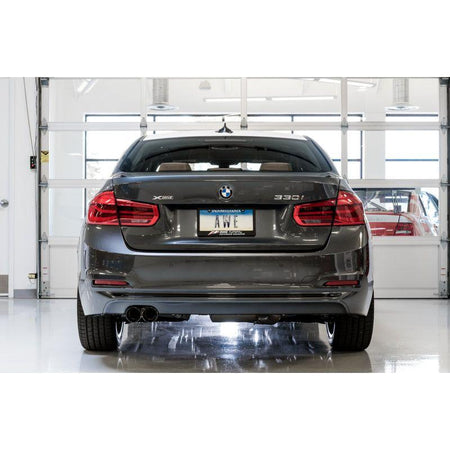 AWE Tuning BMW F3X 28i / 30i Touring Edition Axle-Back Exhaust Single Side - 80mm Silver Tips - NP Motorsports