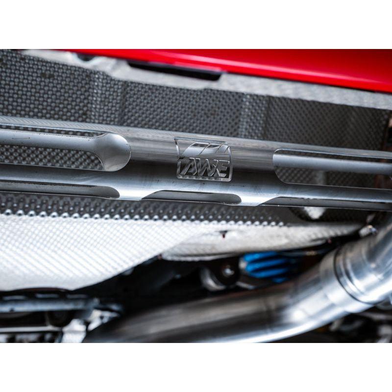 AWE Tuning BMW F8X M3/M4 Track Edition Catback Exhaust - Chrome Silver Tips - NP Motorsports