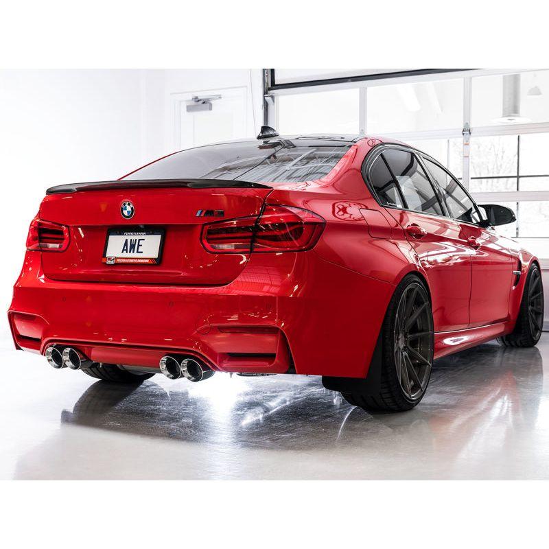 AWE Tuning BMW F8X M3/M4 Track Edition Catback Exhaust - Chrome Silver Tips - NP Motorsports