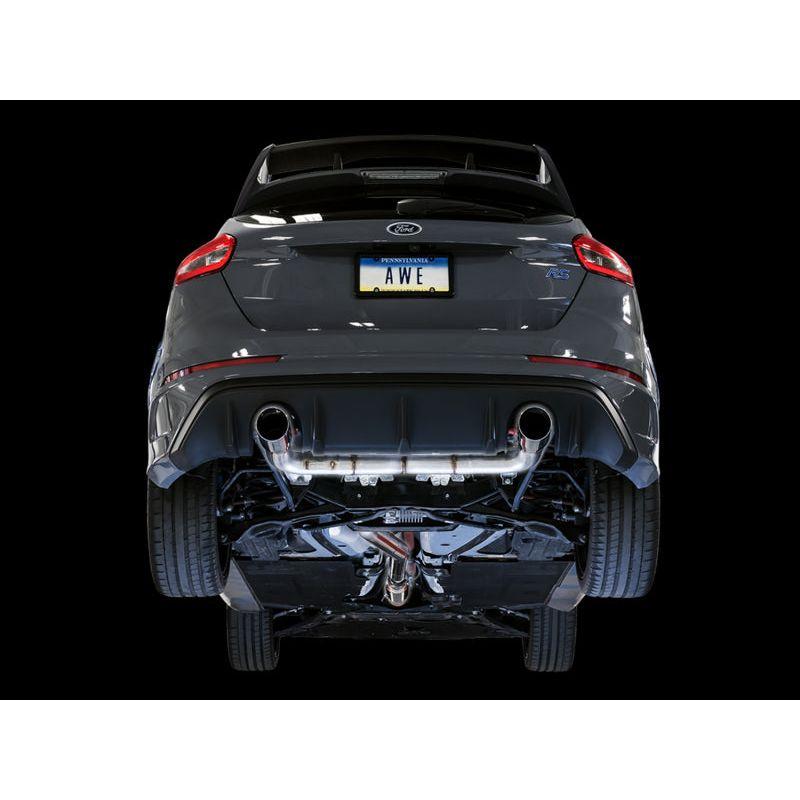 AWE Tuning Ford Focus RS Track Edition Cat-back Exhaust - Chrome Silver Tips - NP Motorsports