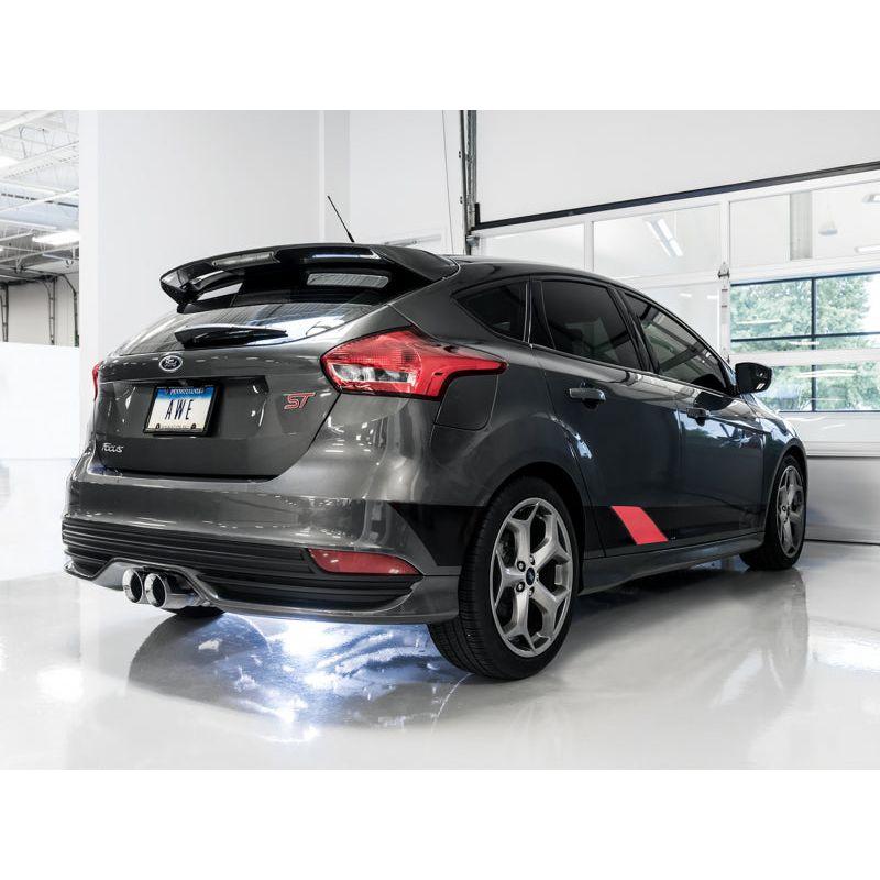 AWE Tuning Ford Focus ST Touring Edition Cat-back Exhaust - Resonated - Chrome Silver Tips - NP Motorsports