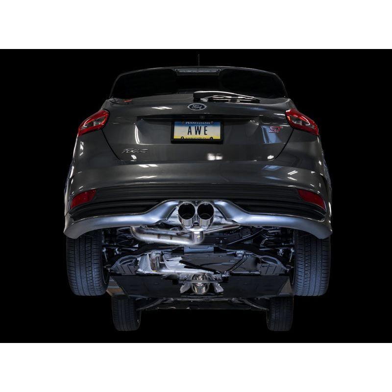 AWE Tuning Ford Focus ST Track Edition Cat-back Exhaust - Chrome Silver Tips - NP Motorsports