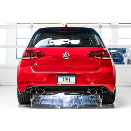 AWE Tuning Mk7 Golf R SwitchPath Exhaust w/Chrome Silver Tips 102mm - NP Motorsports