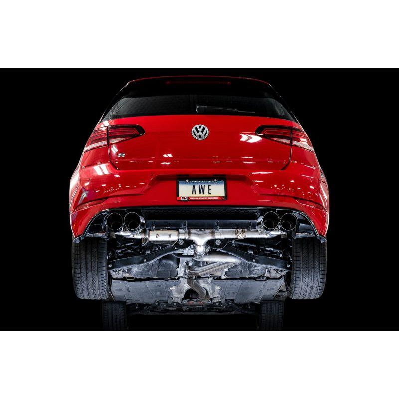 AWE Tuning MK7.5 Golf R SwitchPath Exhaust w/Diamond Black Tips 102mm - NP Motorsports