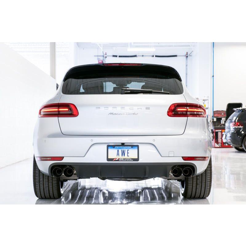 AWE Tuning Porsche Macan Track Edition Exhaust System - Diamond Black 102mm Tips - NP Motorsports