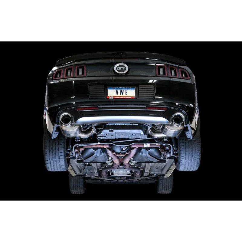 AWE Tuning S197 Mustang GT Axle-back Exhaust - Touring Edition (Chrome Silver Tips) - NP Motorsports