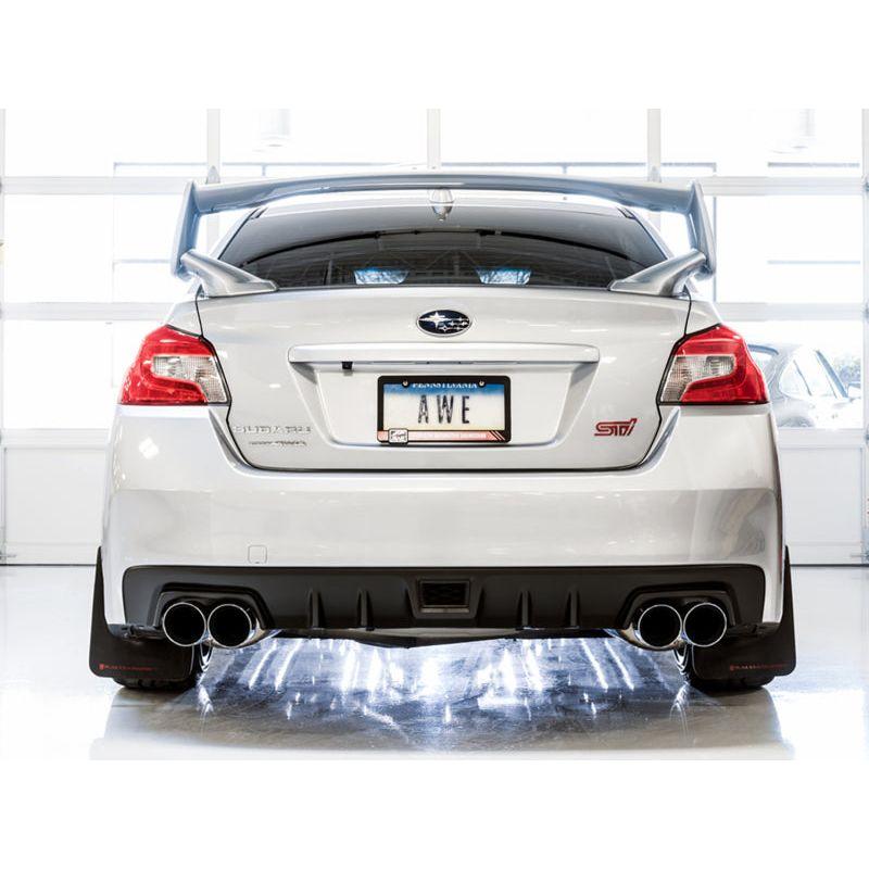 AWE Tuning Subaru STI VA / WRX GV / STI GV Sedan Touring Edition Exhaust - Chrome Silver Tip (102mm) - NP Motorsports