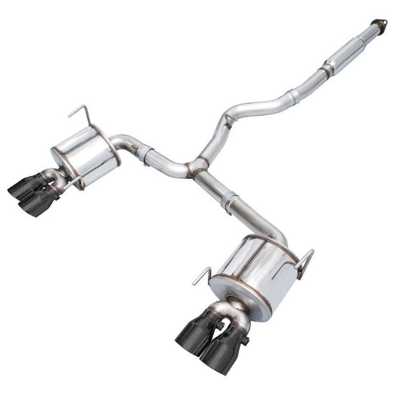 AWE Tuning Subaru STI VA / WRX GV / STI GV Sedan Touring Edition Exhaust - Diamond Black Tip (102mm) - NP Motorsports