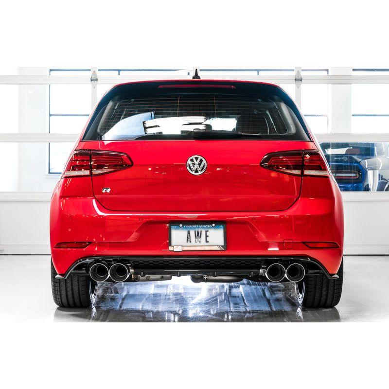 AWE Tuning Volkswagen Golf R MK7.5 SwitchPath Exhaust w/Chrome Silver Tips 102mm - NP Motorsports