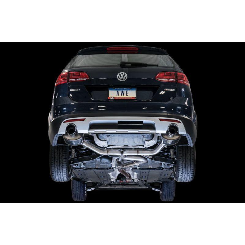 AWE Tuning VW MK7 Golf Alltrack/Sportwagen 4Motion Touring Edition Exhaust - Polished Silver Tips - NP Motorsports