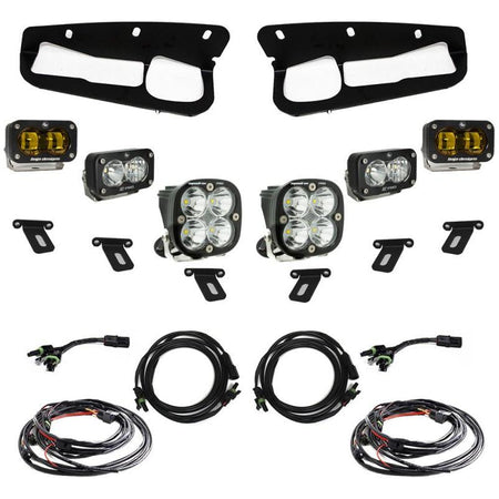 Baja Designs 21-22 Ford Bronco w/Steel Bumper S2 SAE Pro Fog Pocket Light Kit w/Upfitter - Amber - NP Motorsports