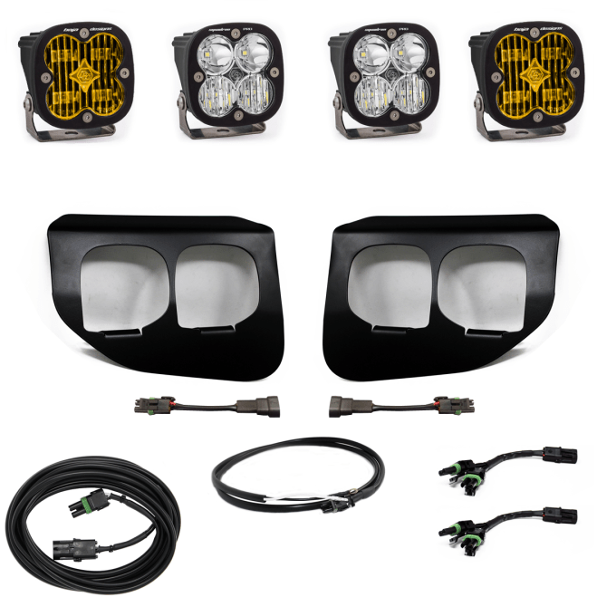 Baja Designs Ford Super Duty (20-On) Fog Lights FPK Amber SAE/Pro DC Baja Designs w/Upfitter - NP Motorsports