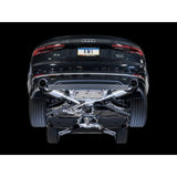 AWE Tuning Audi B9 A5 Touring Edition Exhaust Dual Outlet - Chrome Silver Tips (Includes DP)