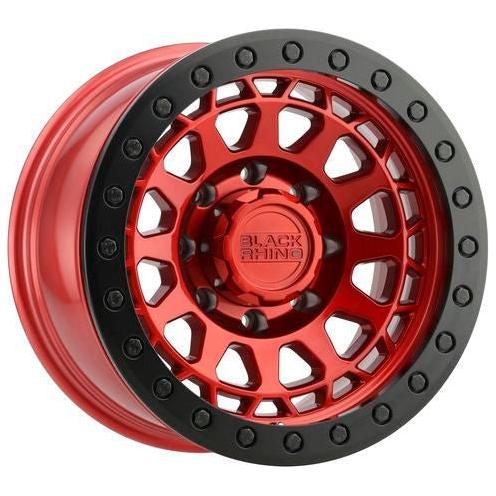 Black Rhino | Primm Beadlock Wheel | 17x8.5 5x114.3 -38mm Candy Red w/Black Ring | Black Bolts - Truck Accessories Guy