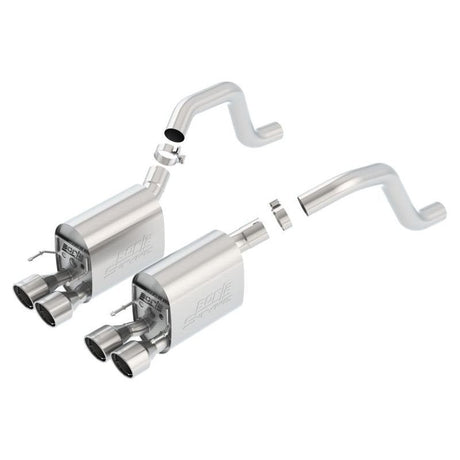 Borla 06-13 Chevy Corvette C6 ZO6/ZR1 Manual Trans S-Type II Rear Section Exht Dual Rd Rolled Tips - NP Motorsports