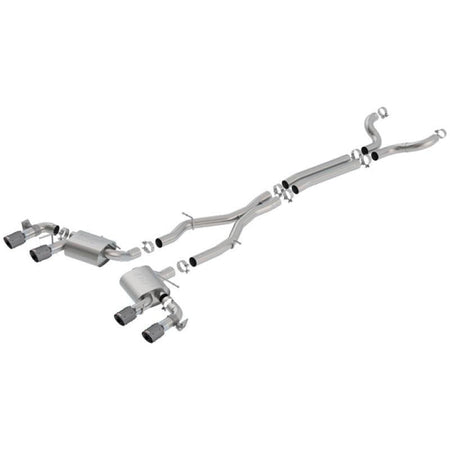 Borla 17-18 Chevrolet Camaro ZL1 6.2L V8 S Type Catback Exhaust w/ Dual Mode Valves CF Black Anod - NP Motorsports