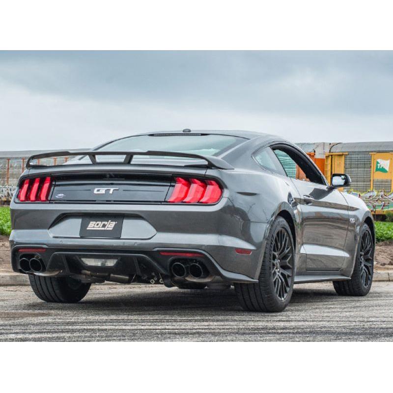 Borla 18-19 Ford Mustang GT 5.0L 2.5in S-Type Exhaust w/o Valves (Rear Section Only) - Black Chrome - NP Motorsports