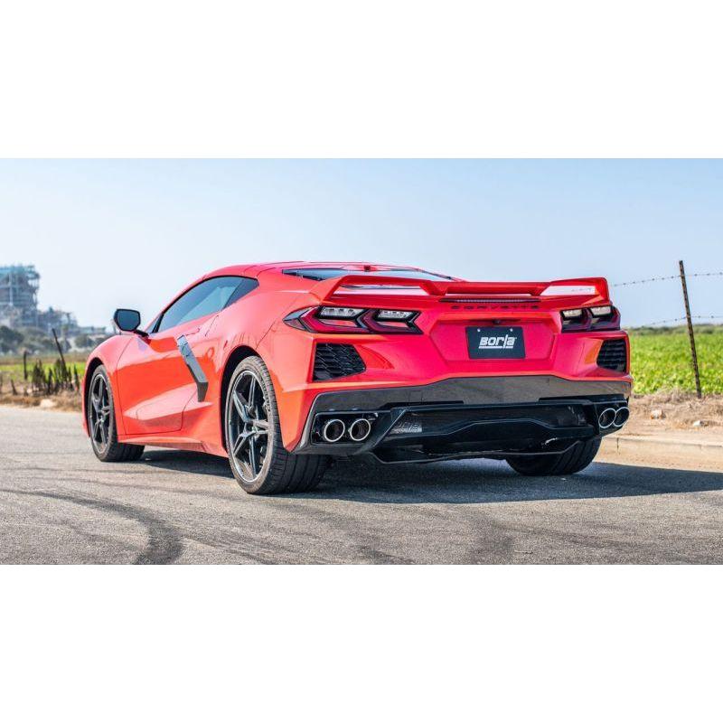 Borla 2020 Chevrolet Corvette C8 6.2L S-Type Exhaust System Dual Round A/C Tips 4inx 4.75in - NP Motorsports