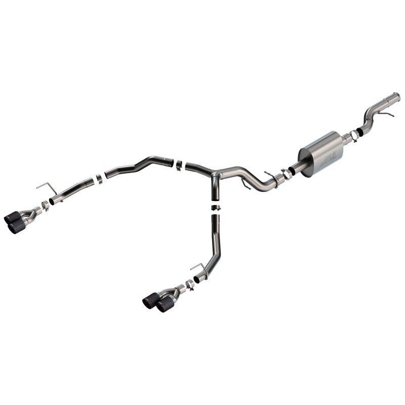 Borla 21-22 Chevrolet Tahoe 6.2L V8 2/4WD 4DR T-304 SS S-Type Cat-Back Exhaust w/ Carbon Fiber Tips - NP Motorsports