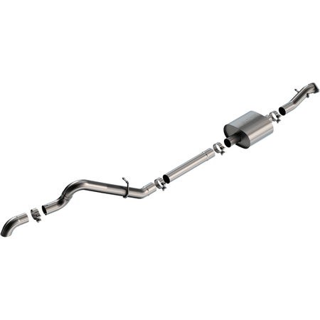 Borla 21-22 Ford Bronco 2.3L 2DR/4DR T-304 Stainless Steel Cat-Back Touring Exhaust - Brushed - NP Motorsports