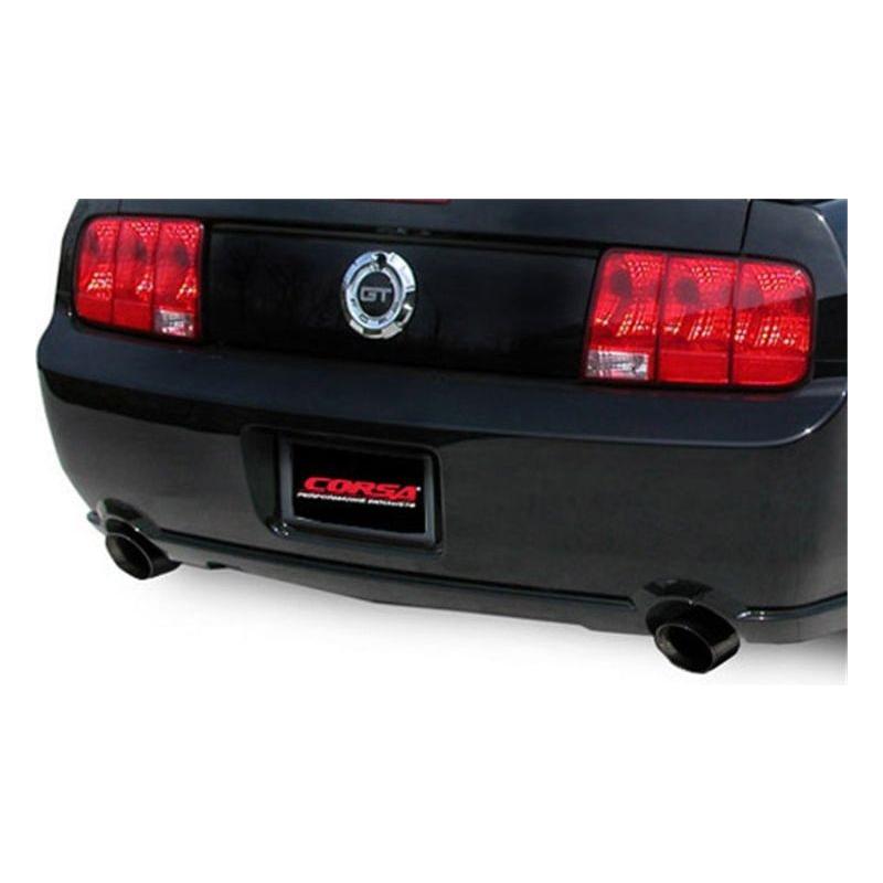 Corsa 05-10 Ford Mustang Shelby GT500 5.4L V8 Black Sport Axle-Back Exhaust - NP Motorsports