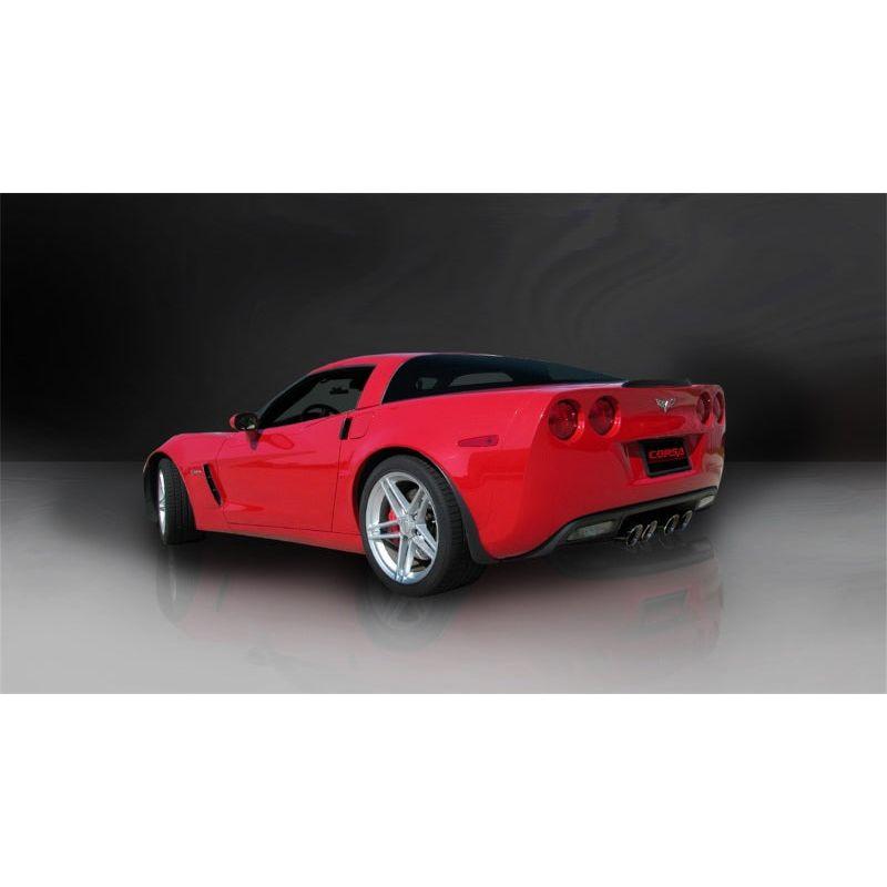 Corsa 06-13 Chevrolet Corvette C6 Z06 7.0L V8 Black Sport Axle-Back Exhaust - NP Motorsports