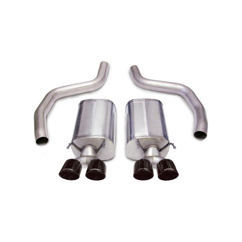 Corsa 06-13 Chevrolet Corvette C6 Z06 7.0L V8 Black Sport Axle-Back Exhaust - NP Motorsports