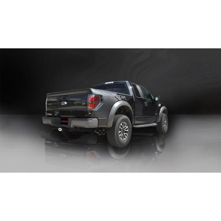 Corsa 11-14 Ford F-150 Raptor 6.2L V8 133in Wheelbase Black Xtreme Cat-Back Exhaust - NP Motorsports
