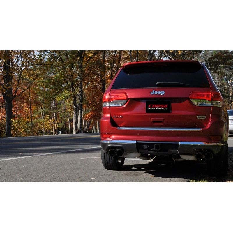 Corsa 14-16 Jeep Grand Cherokee Summit Edition Black 2.5in Dual Rear Exit Cat-Back Exhaust - NP Motorsports