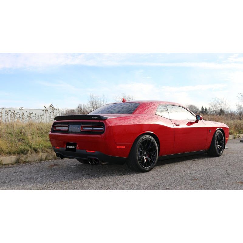 Corsa 15-17 Dodge Challenger Hellcat Dual Rear Exit Extreme Exhaust w/ 3.5in Black Tips - NP Motorsports
