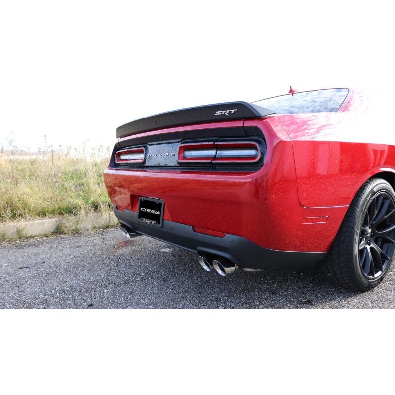 Corsa 15-17 Dodge Challenger Hellcat Dual Rear Exit Extreme Exhaust w/ 3.5in Polished Tips - NP Motorsports