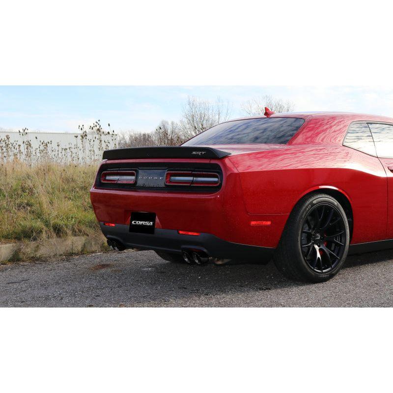 Corsa 15-17 Dodge Challenger Hellcat Dual Rear Exit Sport Exhaust w/ 3.5in Black Tips - NP Motorsports