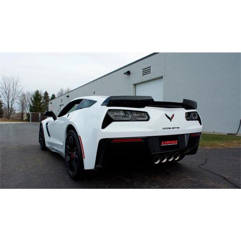 Corsa 15+ Chevy Corvette Z06 (Grand Sport M/T Only) 3in Axle Back Xtreme Exhaust Pol Quad 4.5in Tip - NP Motorsports