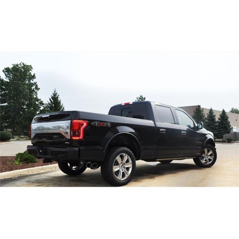 Corsa 2015 Ford F-150 3.5L Ecoboost (Super Crew Cab) Black Sport Single Side Dual 4in Tips CB Exh - NP Motorsports