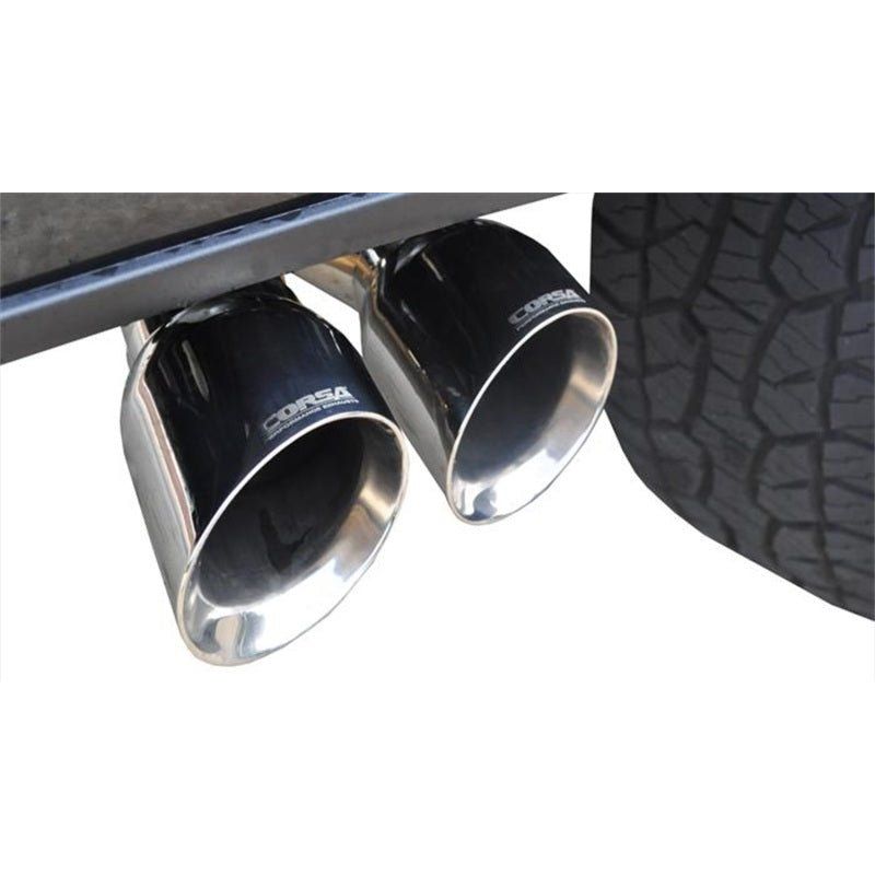Corsa 2015 Ford F-150 5.0L V8 (Super Crew Cab) Polished Sport Single Side Dual 4in Tips CB Exhaust - NP Motorsports