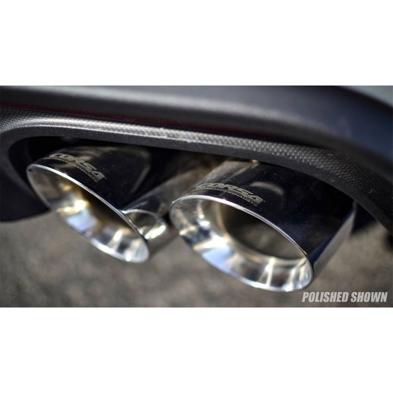 Corsa 2018+ Ford Mustang GT Fastback 5.0L 3in Cat-Back System Dual Rear Exit w/ 4in Gunmetal Tips - NP Motorsports