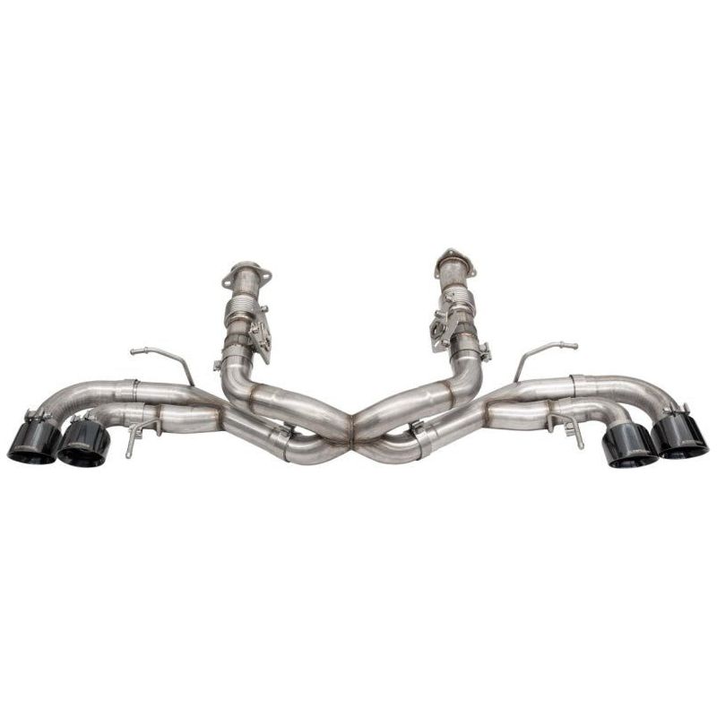 Corsa 2020 Corvette C8 3in Xtreme Cat-Back Exhaust 4.5in Blk Quad Tips - Integrates stock AFM Valve - NP Motorsports