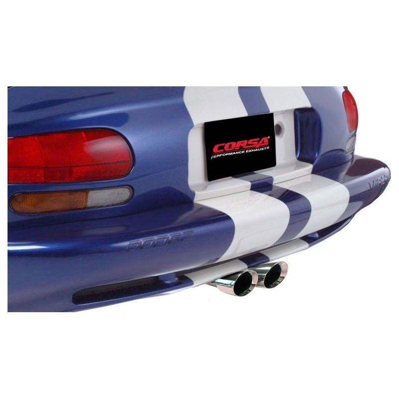 Corsa 96-02 Dodge Viper GTS 8.0L V10 Polished Sport Cat-Back Exhaust w/3in Inlet - NP Motorsports