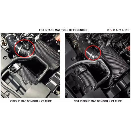 Eventuri Honda FK8 Civic Type R | Black Carbon Charge-Pipe - TAG Motorsports